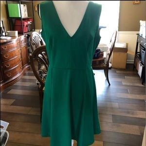 👗 Emerald Green Fit & Flare Dress by H&M